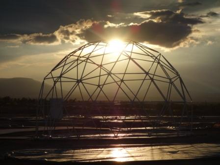 Geodesic dome structure
