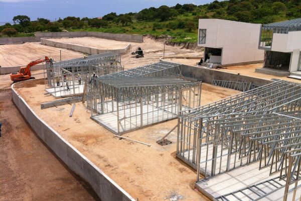 Mozambique Light Gauge Steel Villa Installation