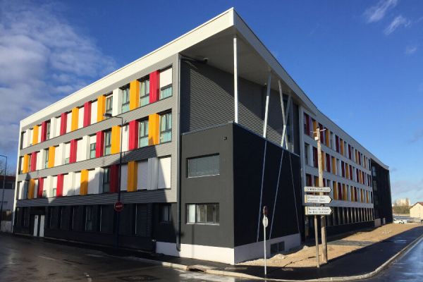 XCUBE Container student housing France front view